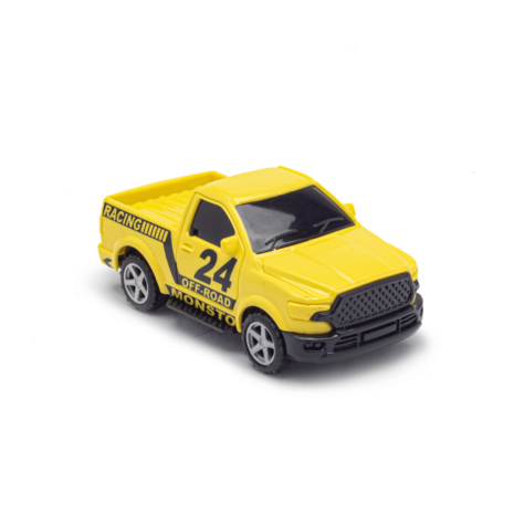 pickup Yellow pull-back car