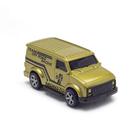 Metallic Gold Van pull-back car