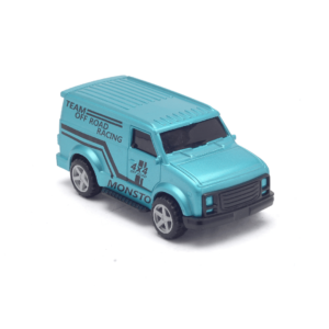 Metallic Blue Van pull-back car