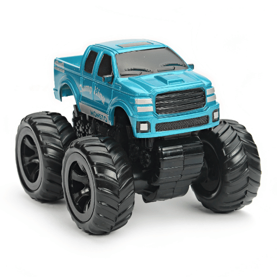 Monsto Metallic Blue Jump King Truck, 4WD Monster Truck