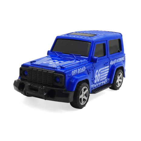 Blue jeep pull-back car