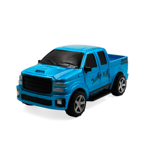 Blue pull-back pickup truck