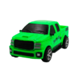 Green pull-back pickup truck