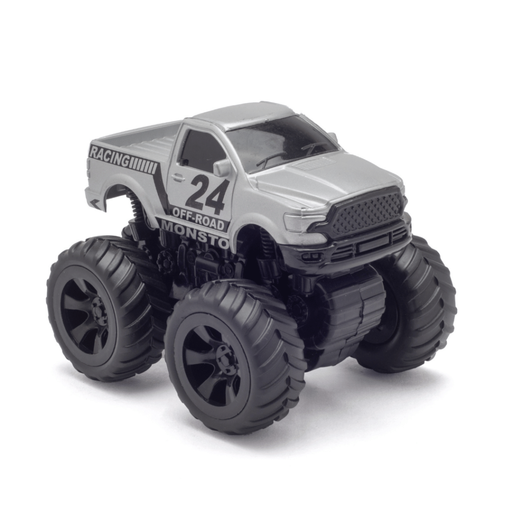 Monsto Metallic Silver off road Truck, 4WD Monster Truck