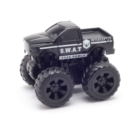 Monsto Police Black off road Truck, 4WD Monster Truck