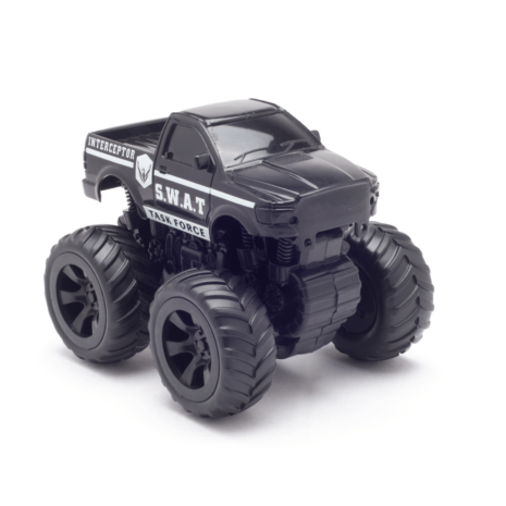 Monsto Police Black off road Truck, 4WD Monster Truck