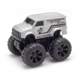 Monsto Metallic Silver Monster truck Van, Monster truck friction power