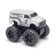 Monsto Metallic Silver Monster truck Van, Monster truck friction power