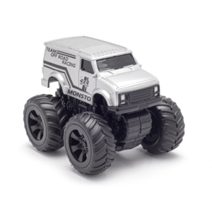 Monsto Metallic Silver Monster truck Van, Monster truck friction power