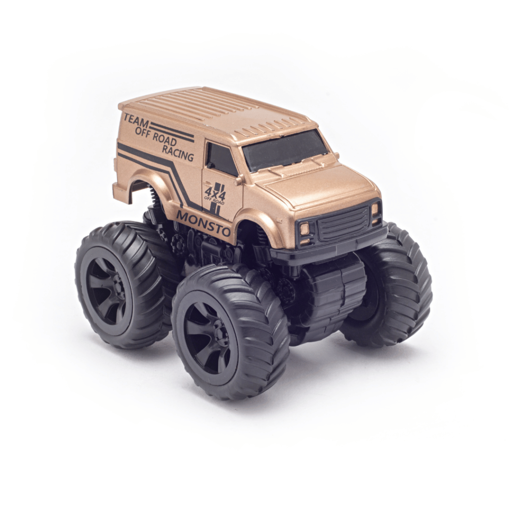 Monsto Metallic Brown Monster truck Van, Monster truck friction power