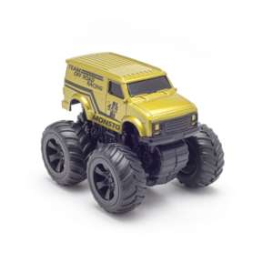 Monsto Metallic Gold Monster truck Van, Monster truck friction power