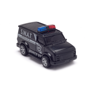 Police Black Light Van pull-back car