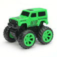 Monsto Green Monster truck Jeep, Monster truck friction power