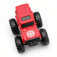 Monsto Rescue Red Monster truck Jeep, Monster truck friction power