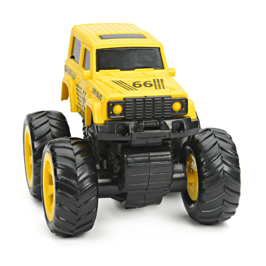 Monsto Yellow Monster truck Jeep, Monster truck friction power