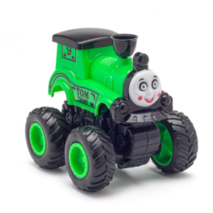 Monsto Friction power train toy Green Black color